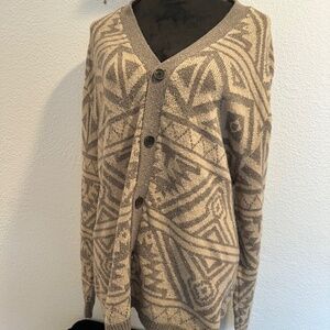 Rails Duran Jacquard Cardigan Boyfriend Oversized sweater.